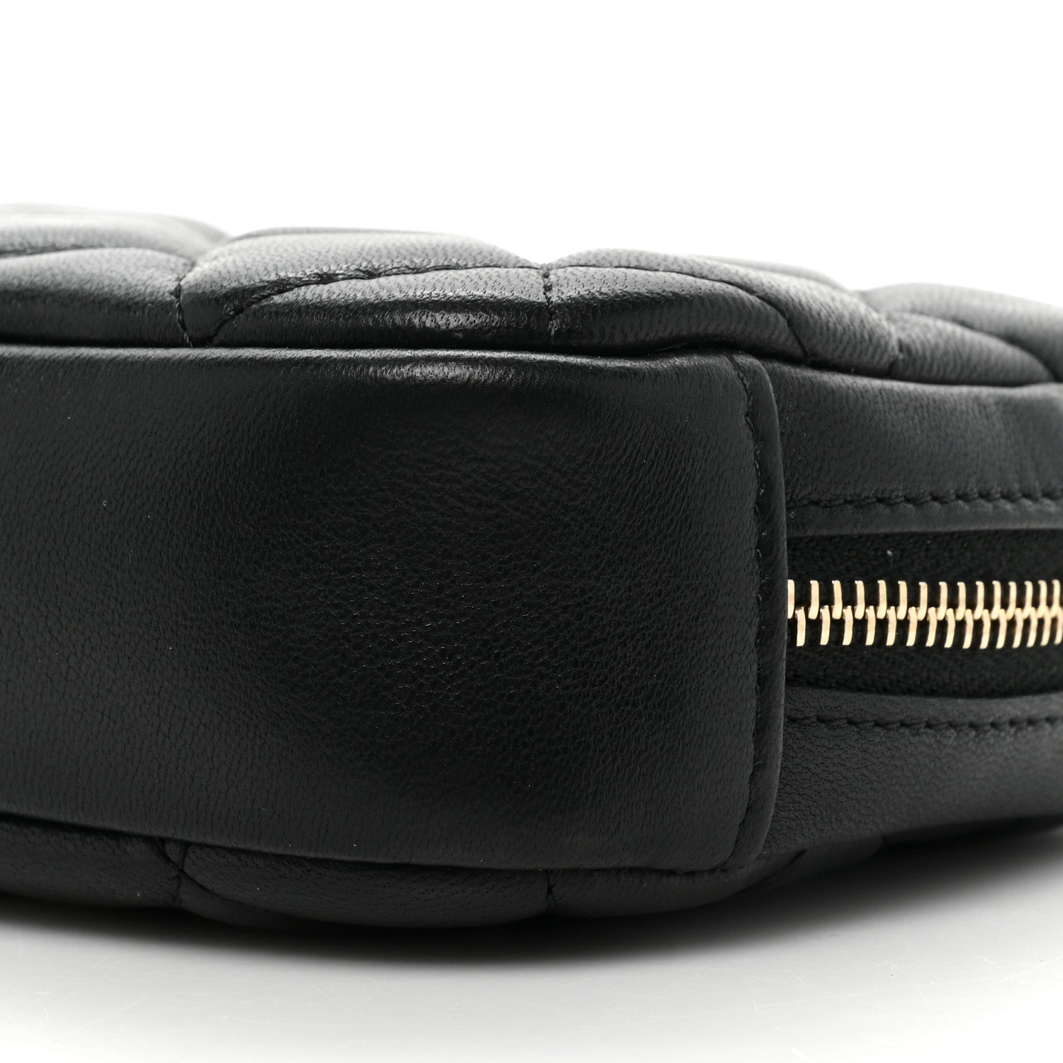 Chanel Lambskin Quilted Small Curvy Pouch Cosmetic Case Black 8 of 10