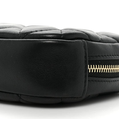 Chanel Lambskin Quilted Small Curvy Pouch Cosmetic Case Black 8 of 10