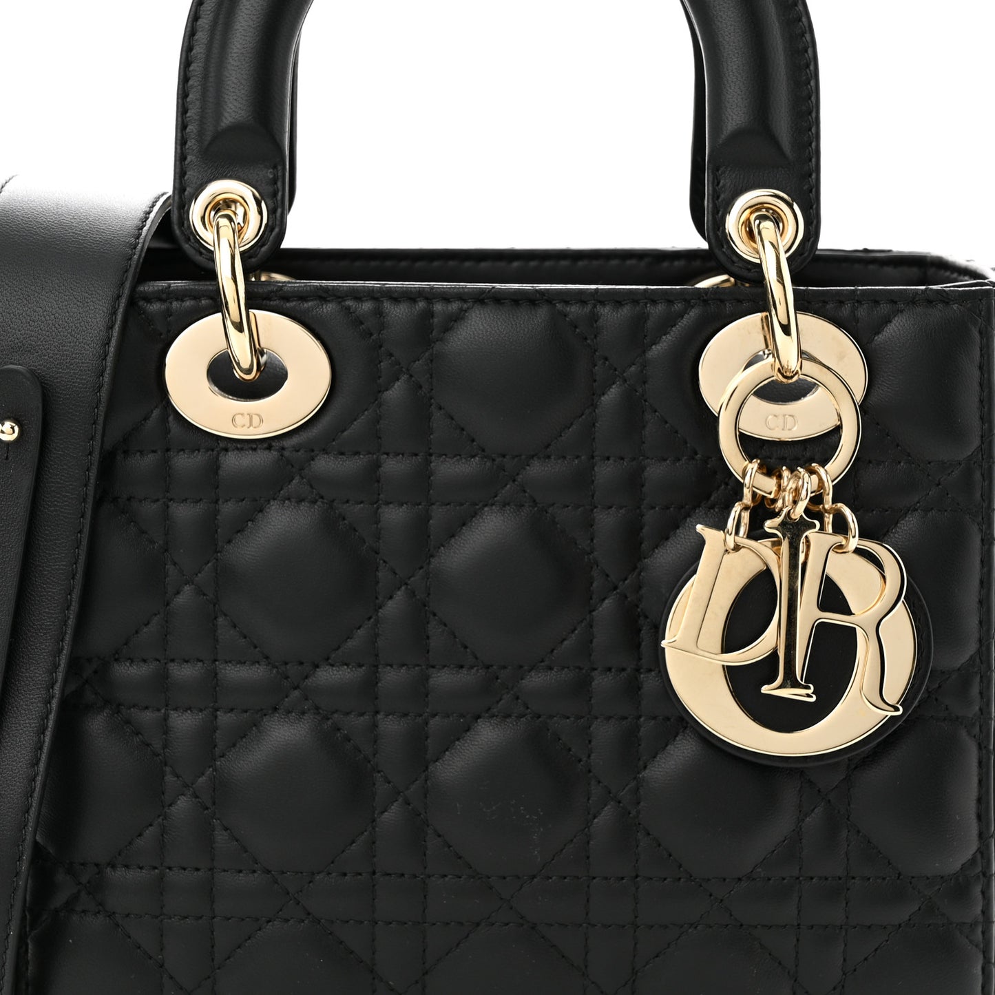 Lambskin Cannage Small My ABCDior Lady Dior Black