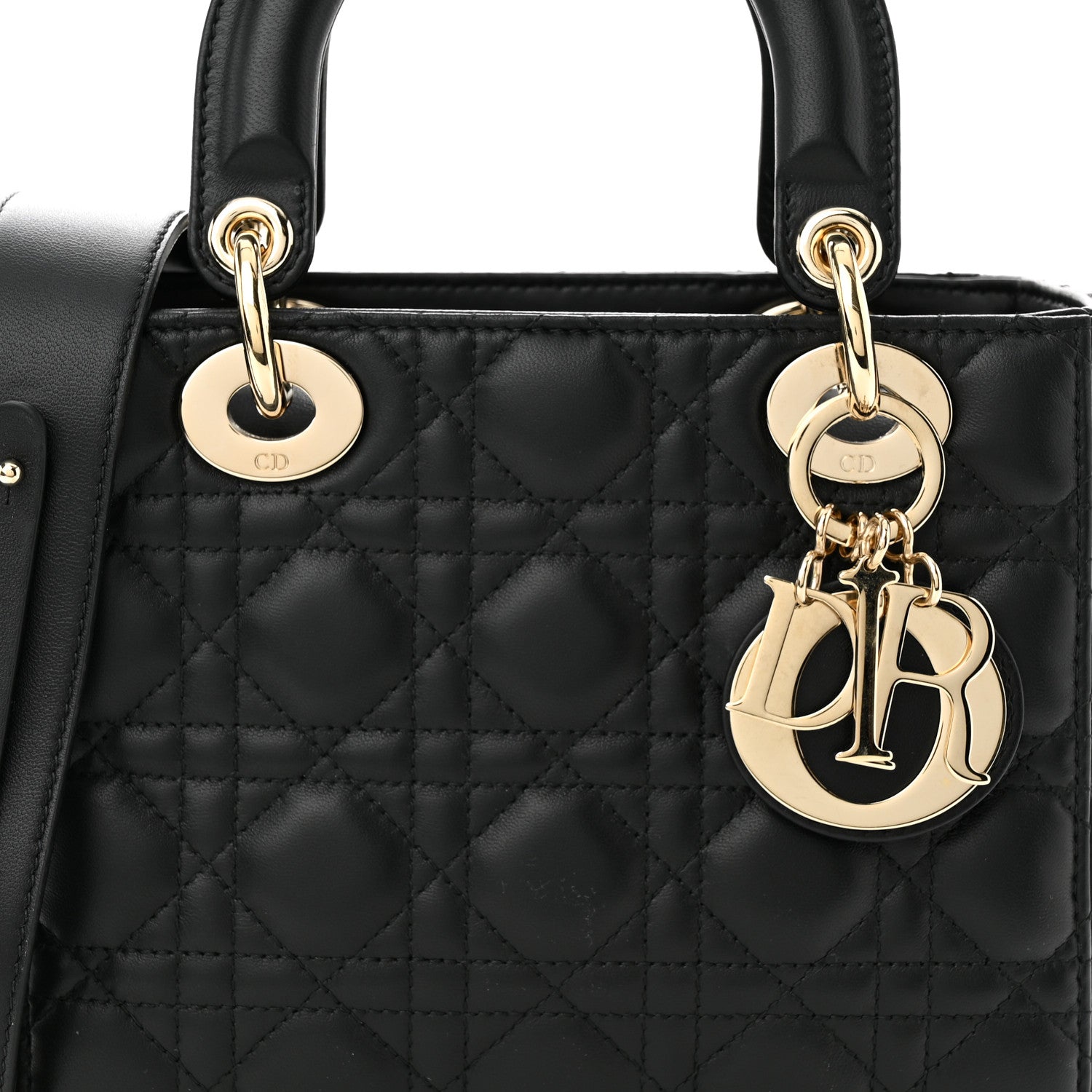 Christian Dior Lambskin Cannage Small My ABCDior Lady Dior Black 8 of 10