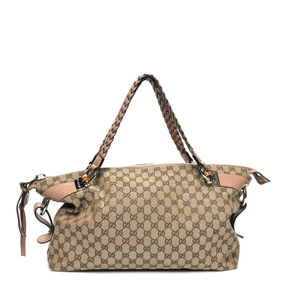 Gucci Monogram Bamboo Bar Medium Tote Blush 1 of 10
