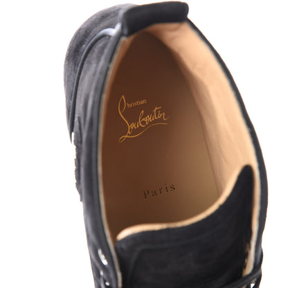 Christian Louboutin Suede Mens Louis Cube Flat Sneakers 45 Black 8 of 9