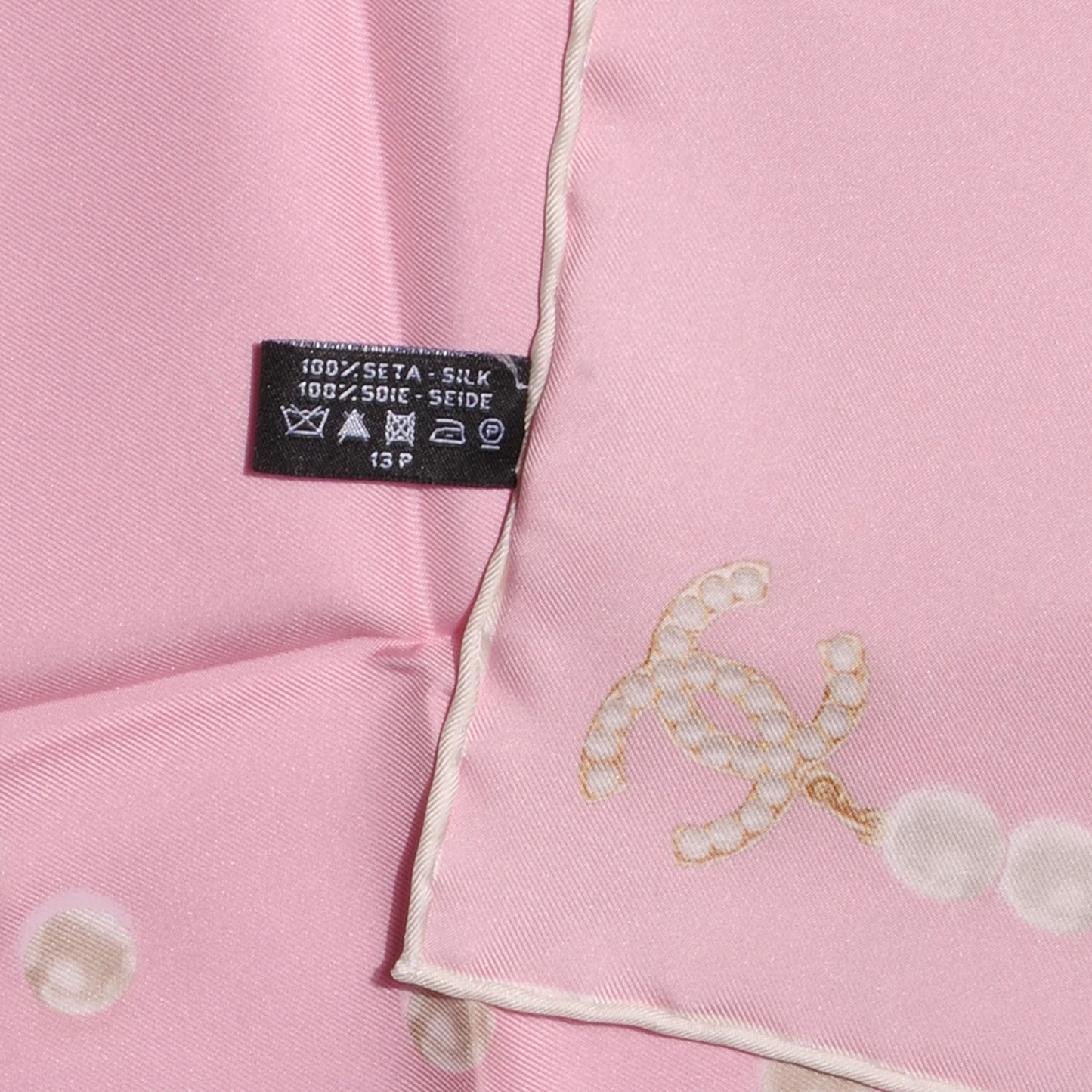 Silk Pearl CC Square Scarf Pink