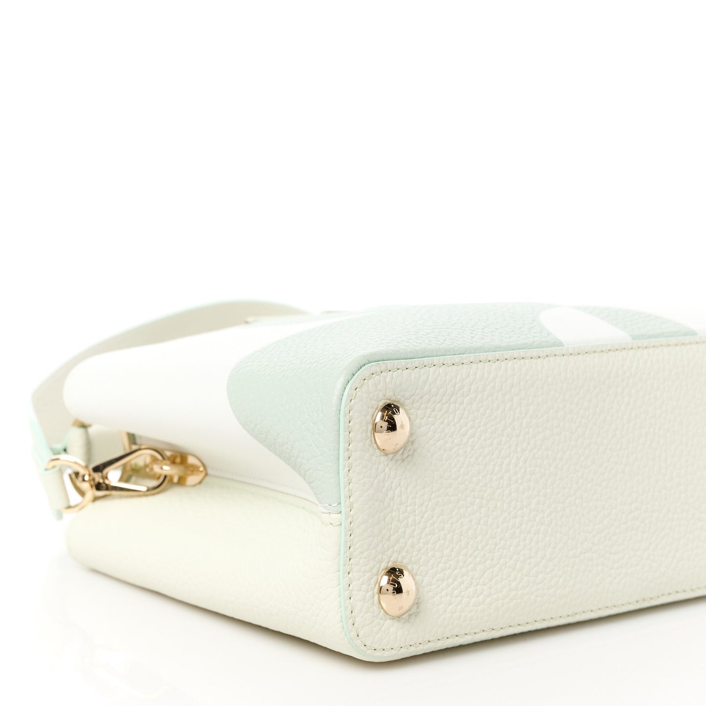 Taurillon Monogram Flower Capucines BB Jade