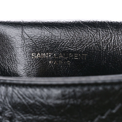 Saint Laurent Crinkled Calfskin Matelasse Monogram Medium Niki Chain Satchel Black 6 of 12