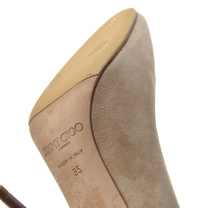 Jimmy Choo Suede Esme 100 Pumps 35 Nude 12 of 18