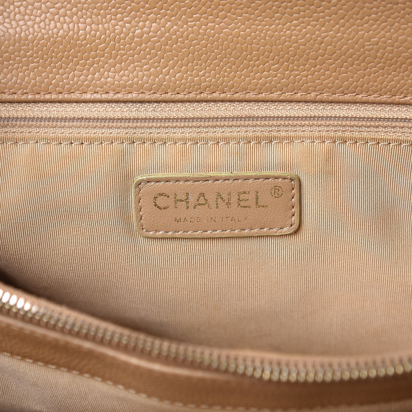 Caviar Quilted Grand Shopping Tote GST Beige