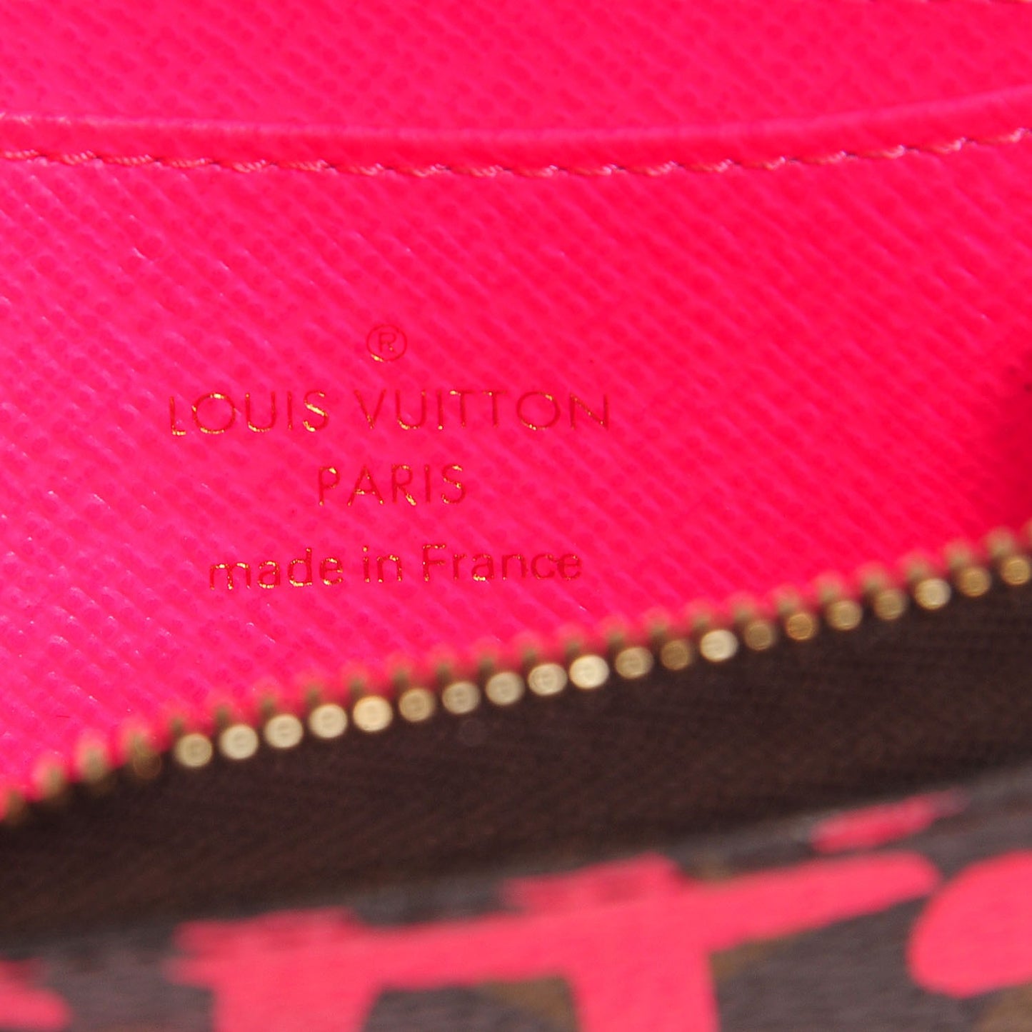 Monogram Graffiti Zippy Coin Purse Fuchsia