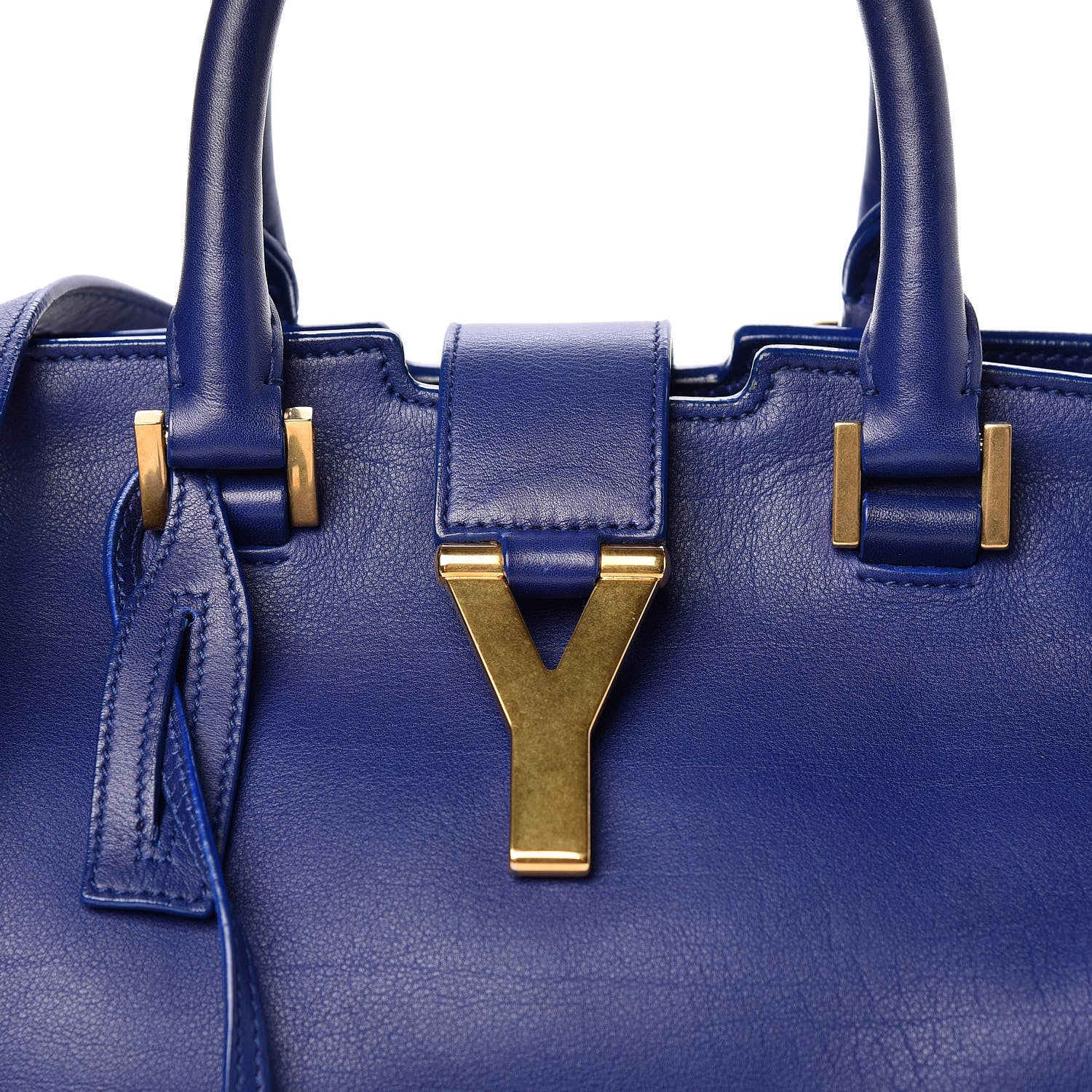 Saint Laurent Calfskin Small Classic Y Cabas Royal Blue 10 of 10