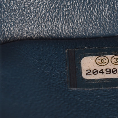 Chanel Pearly Caviar Jumbo Double Flap Blue 7 of 11