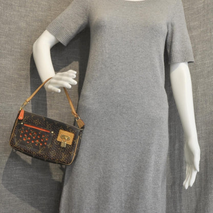Louis Vuitton Monogram Perforated Pochette Accessories Bag Orange 2 of 10