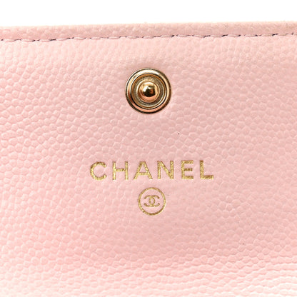 Chanel Caviar Quilted Crystal CC Flap Card Holder Pink 6 of 12