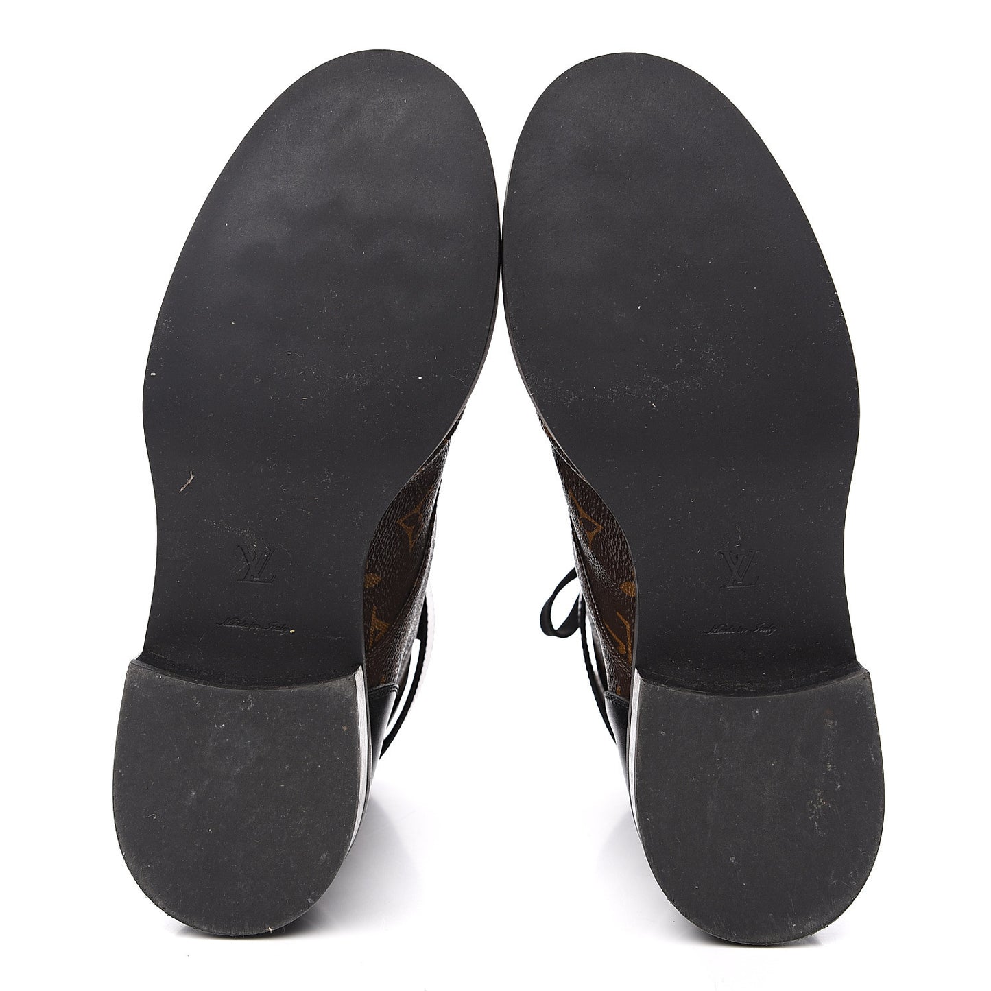 Calfskin Monogram Wonderland Flat Ranger Boots 38 Black