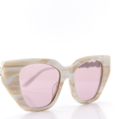 Gucci Crystal Embellished Cat Eye GG0641S Sunglasses White 7 of 8