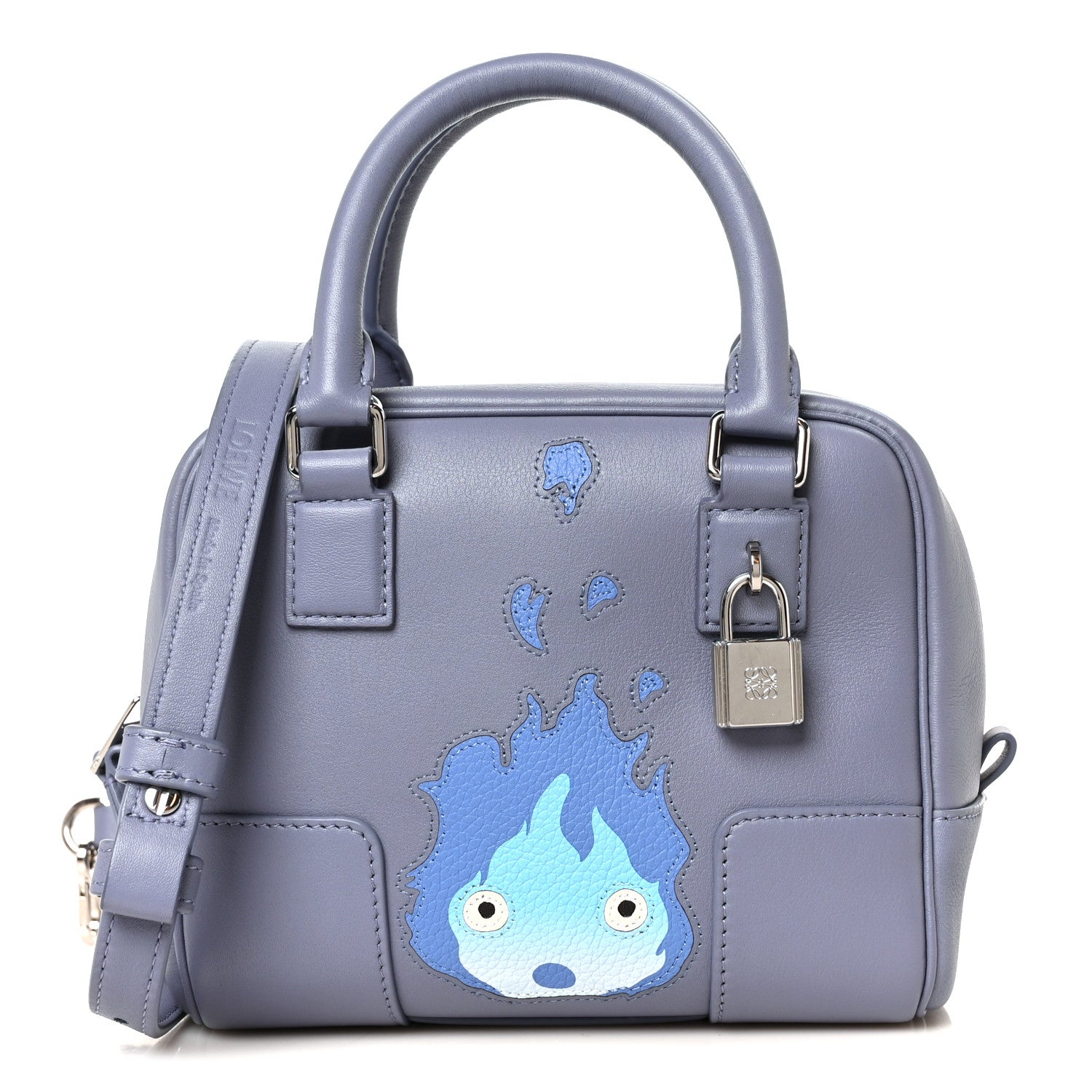 Loewe X HOWLS MOVING CASTLE Satin Calfskin Calcifer Amazona 16 Blueberry 1 of 12