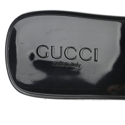 Gucci Rubber Gucci Logo Womens Platform 20/60mm Slide Sandals 37 Black 7 of 9