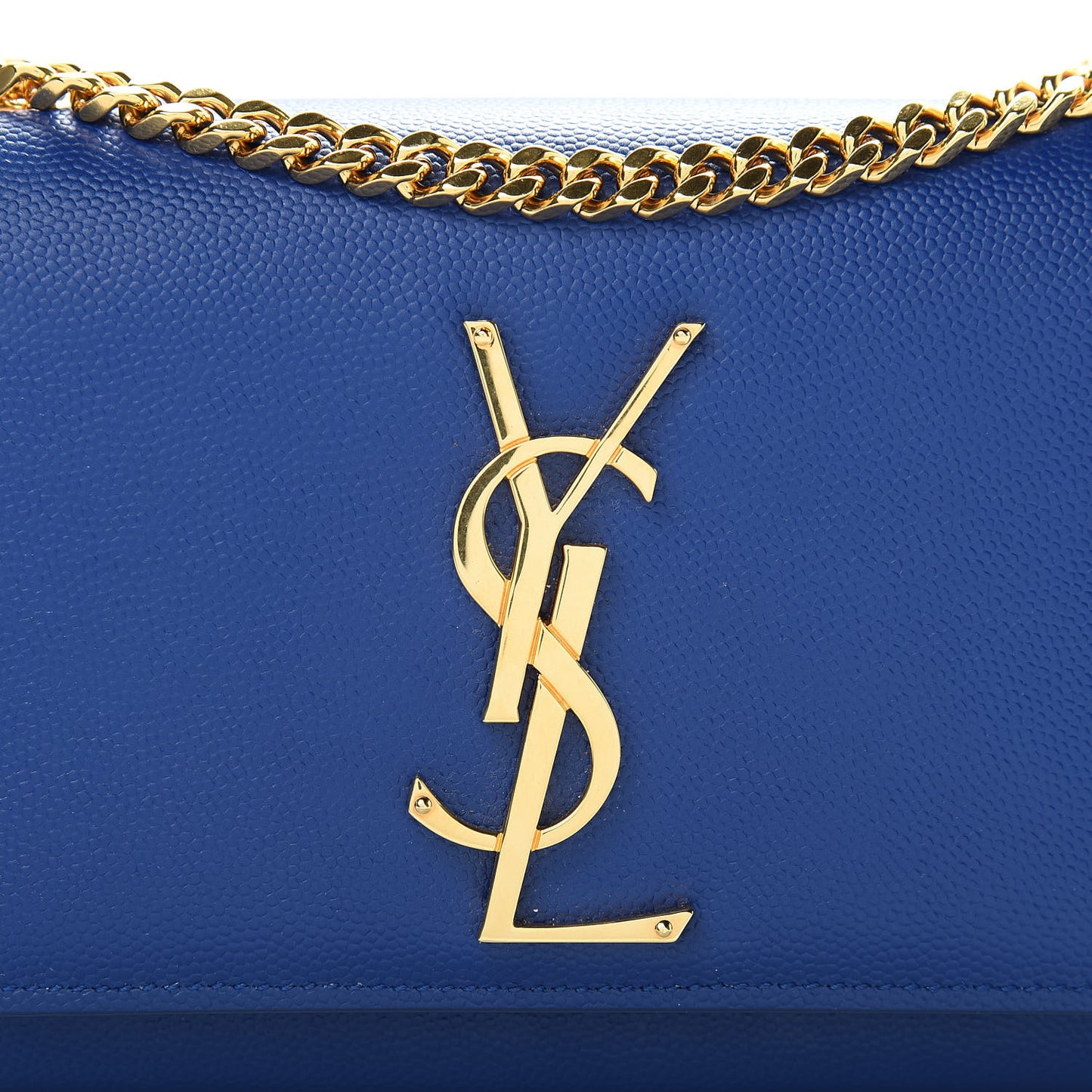 Grain De Poudre Small Classic Monogram Kate Satchel Royal Blue