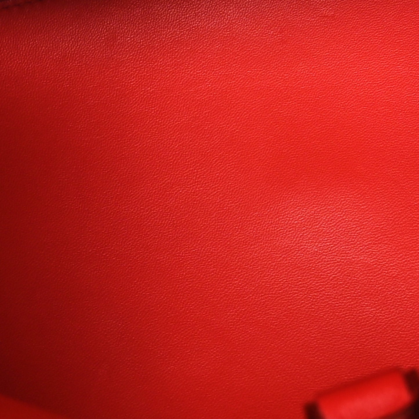 Natural Grain Calfskin Medium Hug Bag Flame Red