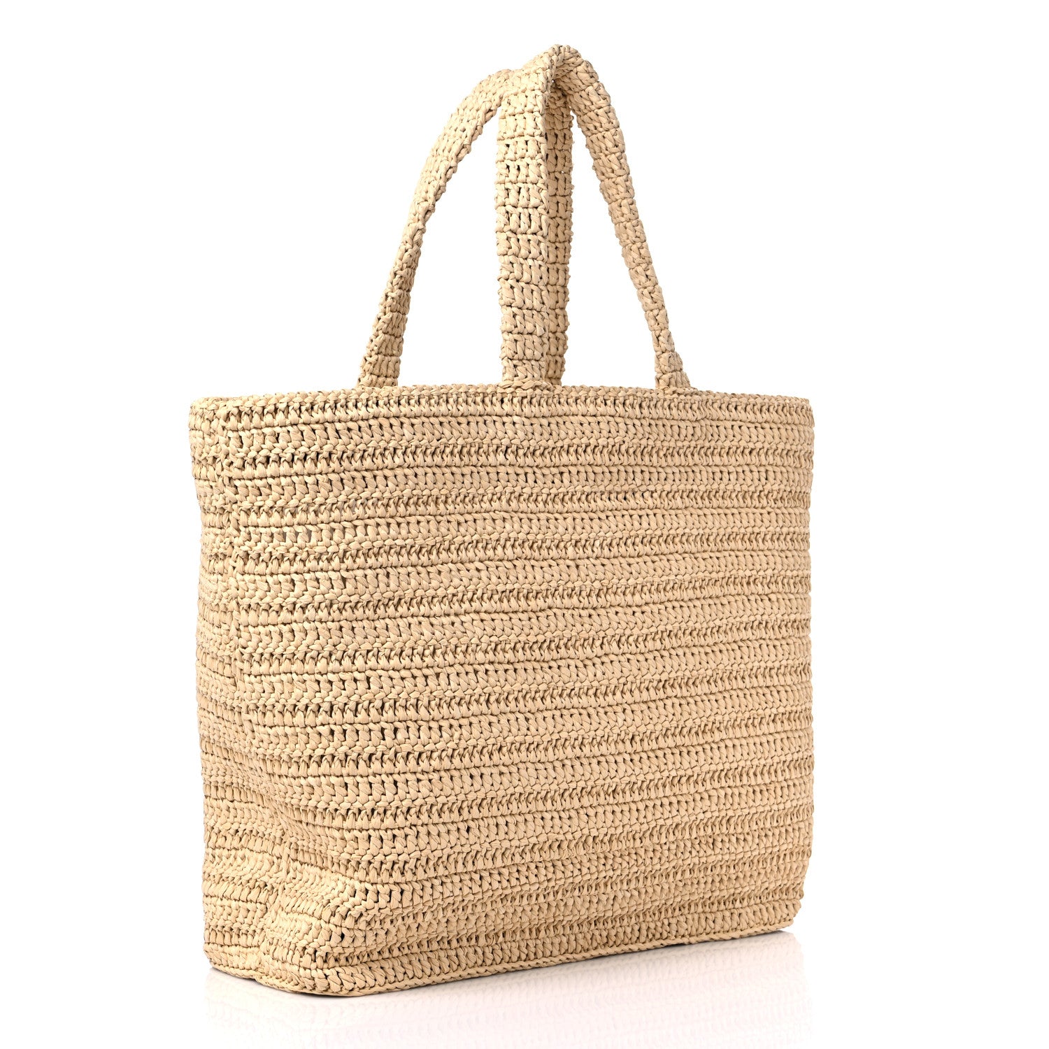 Saint Laurent Raffia Rive Gauche Tote Natural 3 of 9