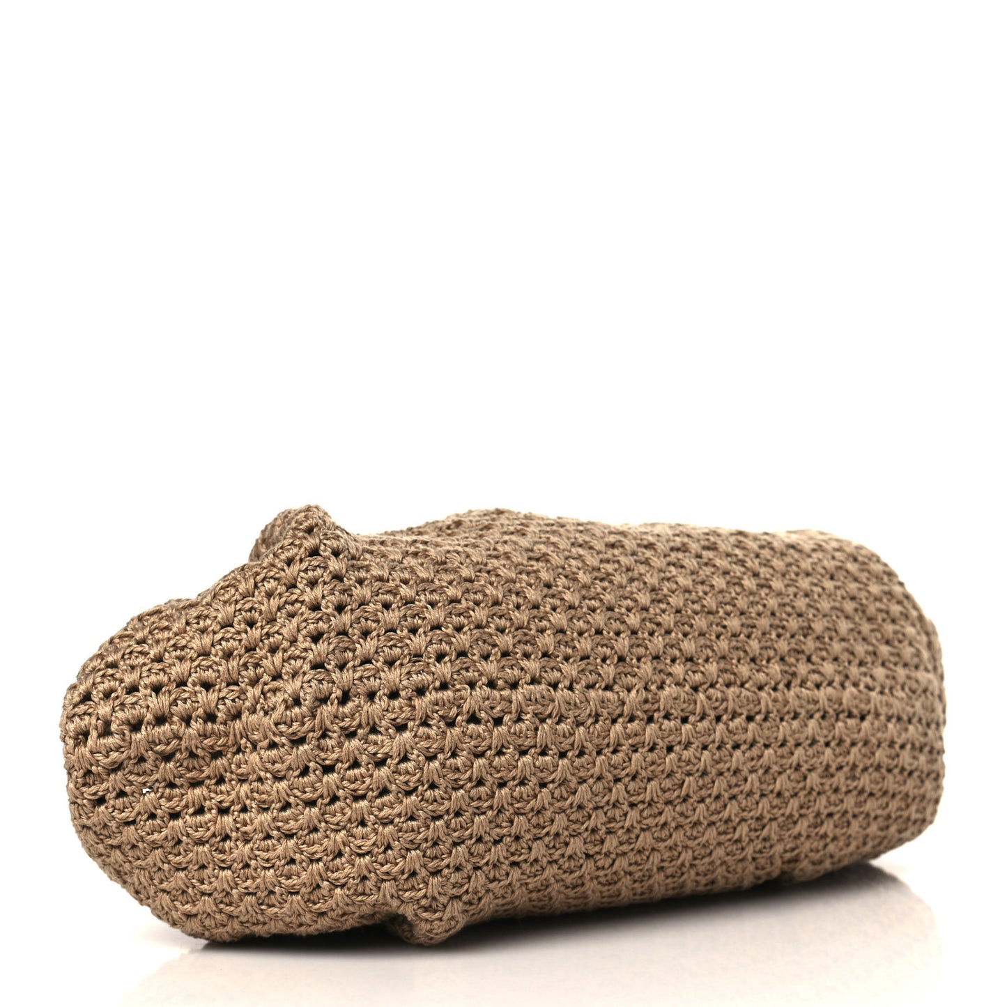 Intreccio Macrame Braided Shell Clutch Sand