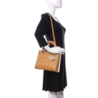 Christian Dior Patent Cannage Medium Lady Dior Beige 2 of 11