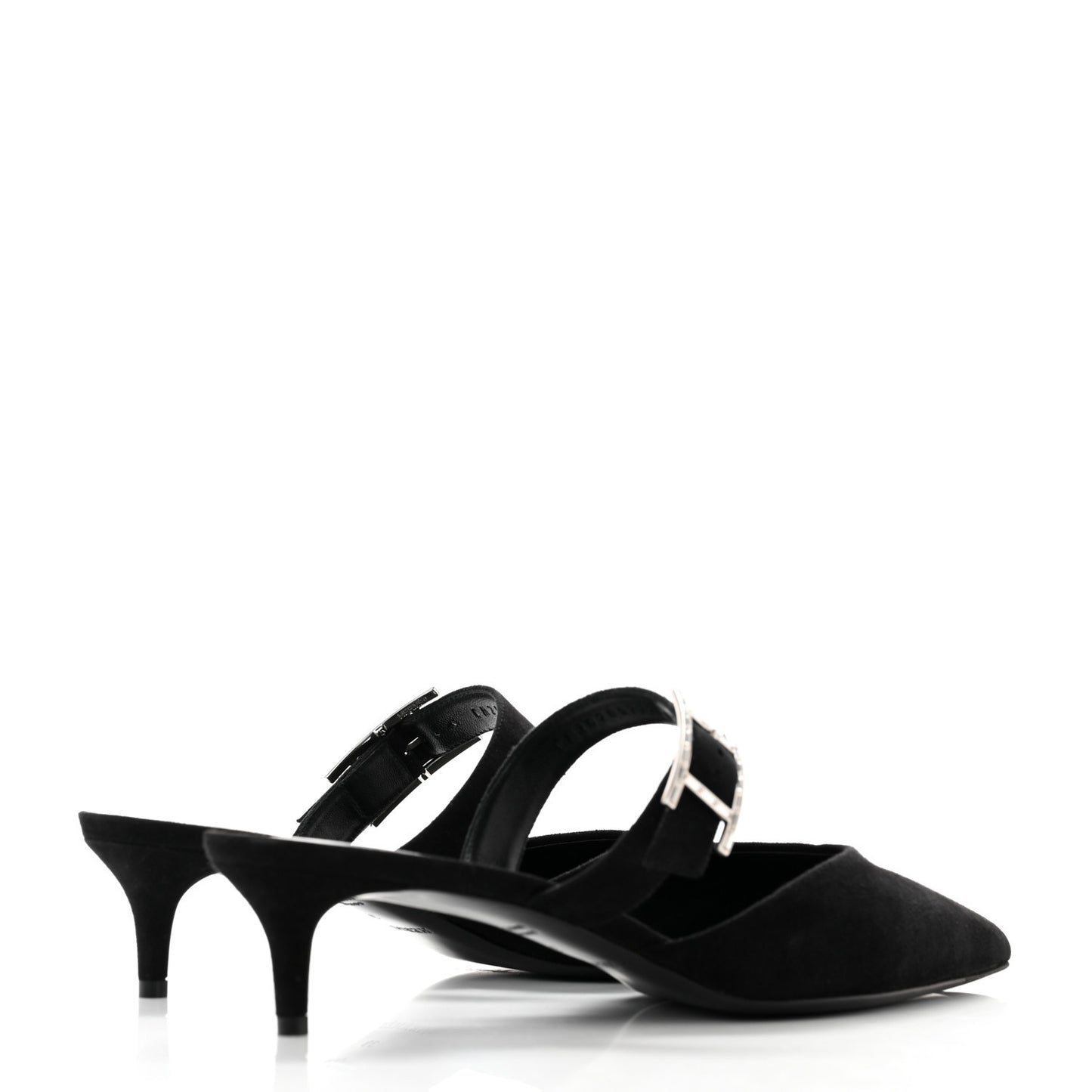 Suede Goatskin Blink Mules 39 Black