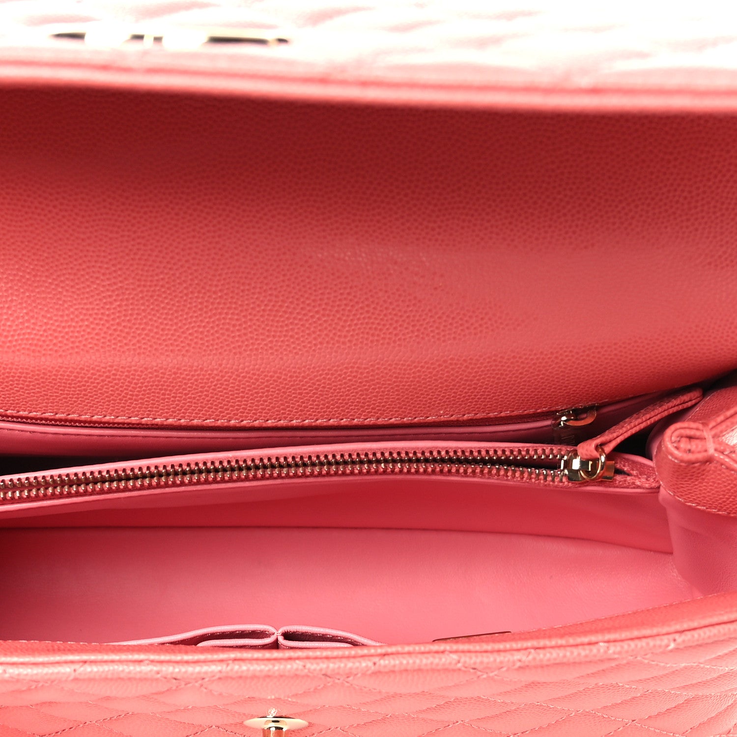 Chanel Caviar Quilted Small Coco Handle Flap Coral 5 of 17