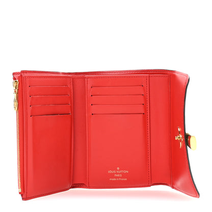 Louis Vuitton Monogram Flower Lock Compact Wallet Coquelicot 5 of 8