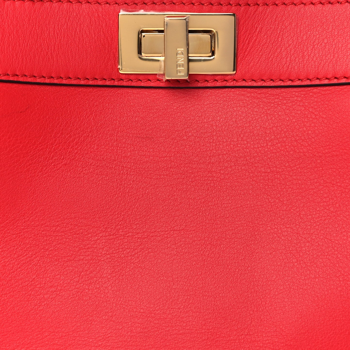 Vitello Seta Nappa Chinese Valentines Day Karligraphy Small Peekaboo I SEE U Satchel Rosso Cardinale Panna