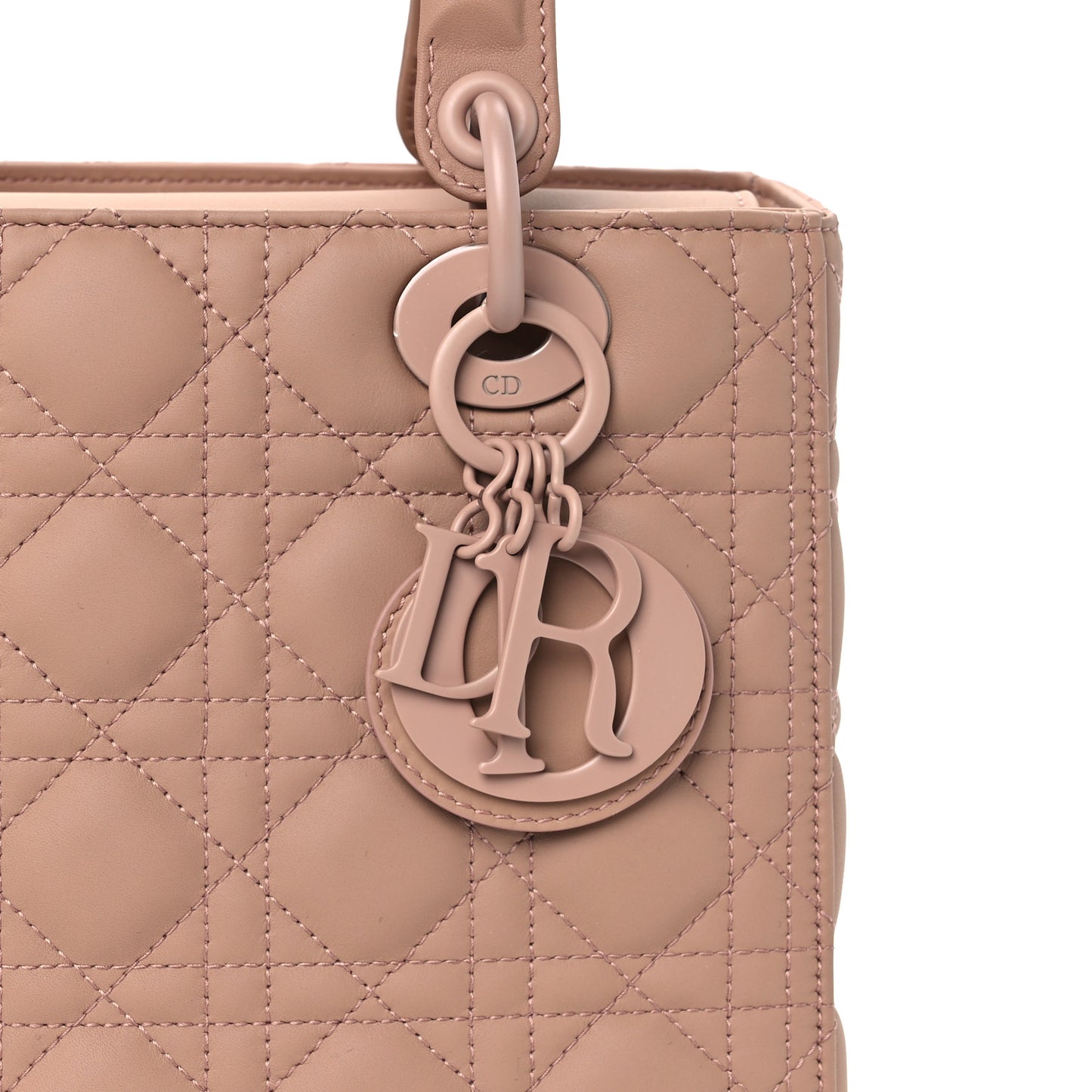 Ultra Matte Calfskin Cannage Medium Lady Dior Beige