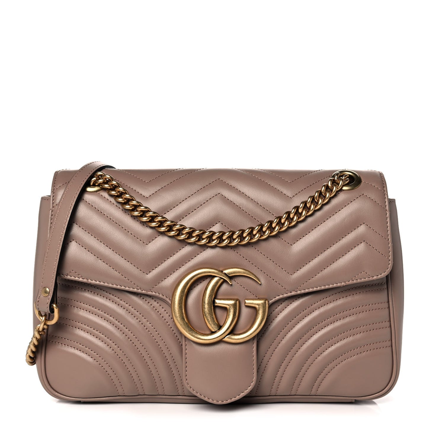 Calfskin Matelasse Medium GG Marmont Shoulder Bag Porcelain Rose