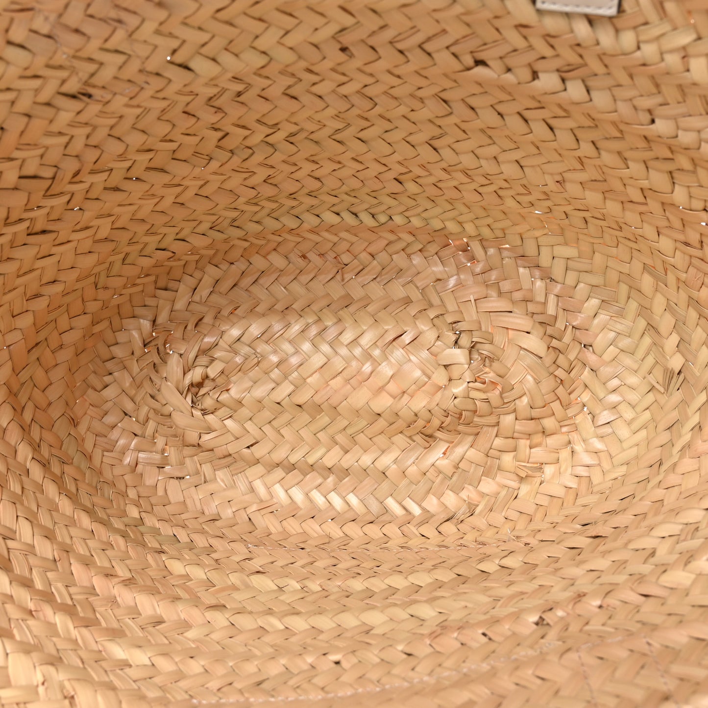 Raffia Basket Tote Bag Natural White