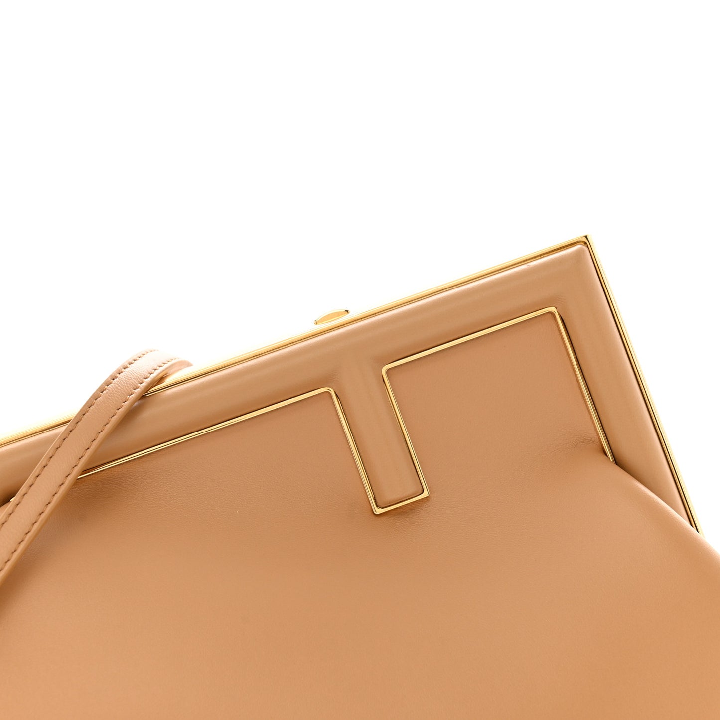 Shiny Nappa Small Fendi First Sand