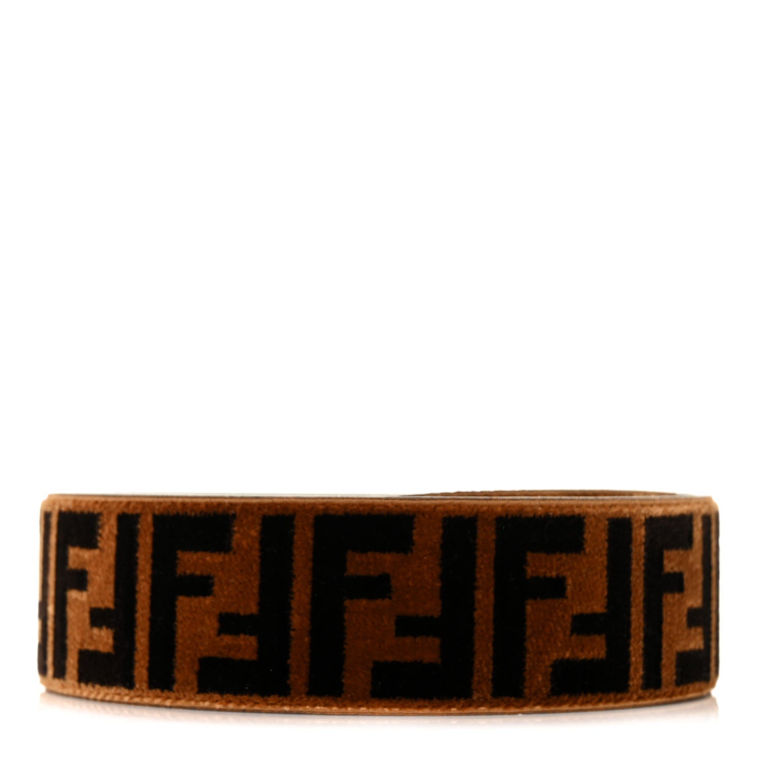 Fendi Velvet Tapestry FF Strap You Tobacco 2 of 5