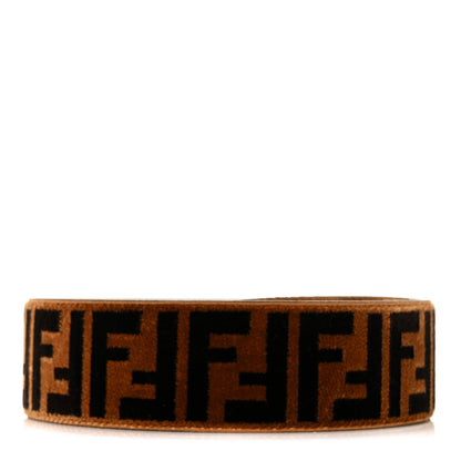 Fendi Velvet Tapestry FF Strap You Tobacco 2 of 5