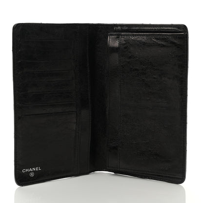 Chanel Patent Crumpled Calfskin Quilted Yen Reissue Wallet Black 5 of 9