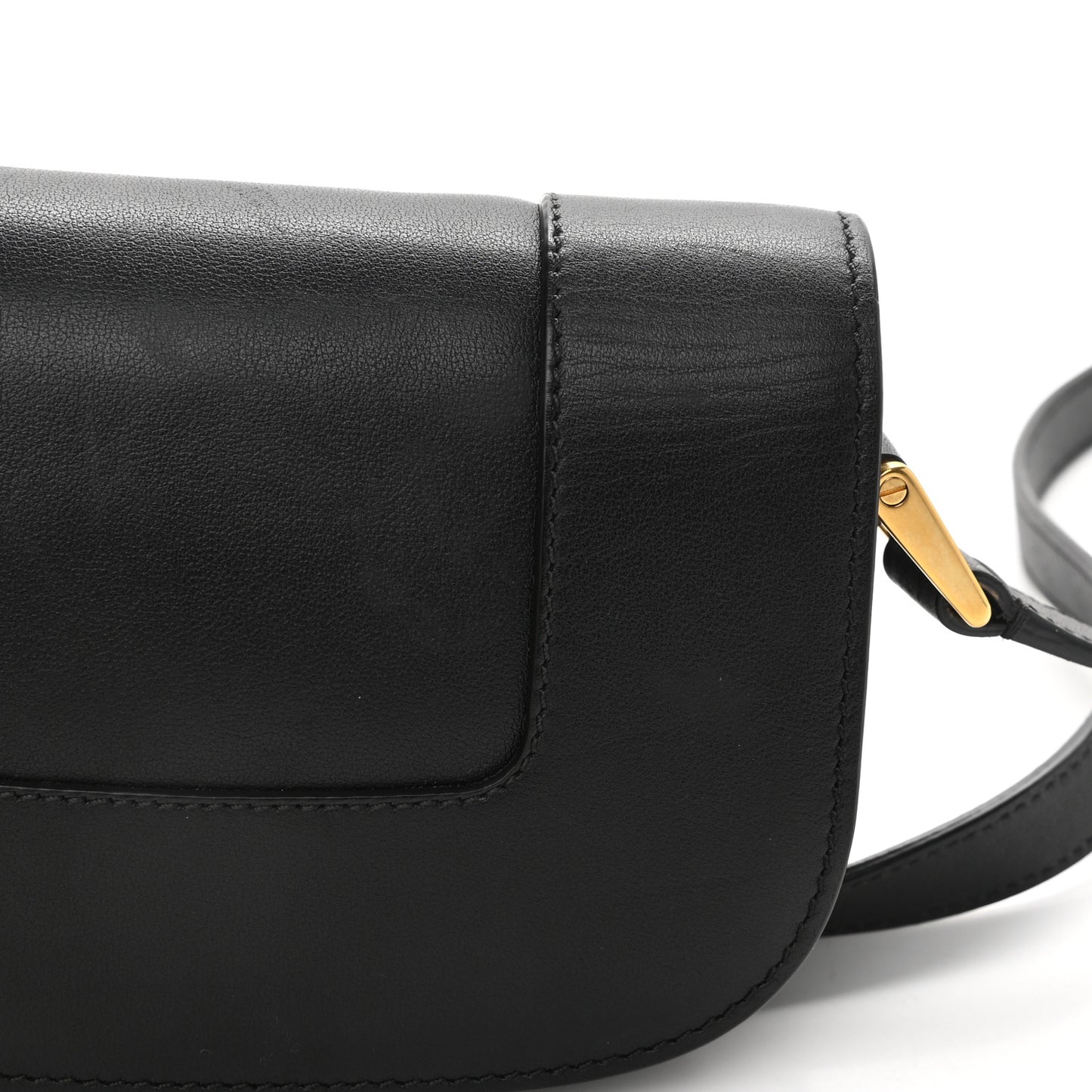 Calfskin Small Supervee Crossbody Bag Black