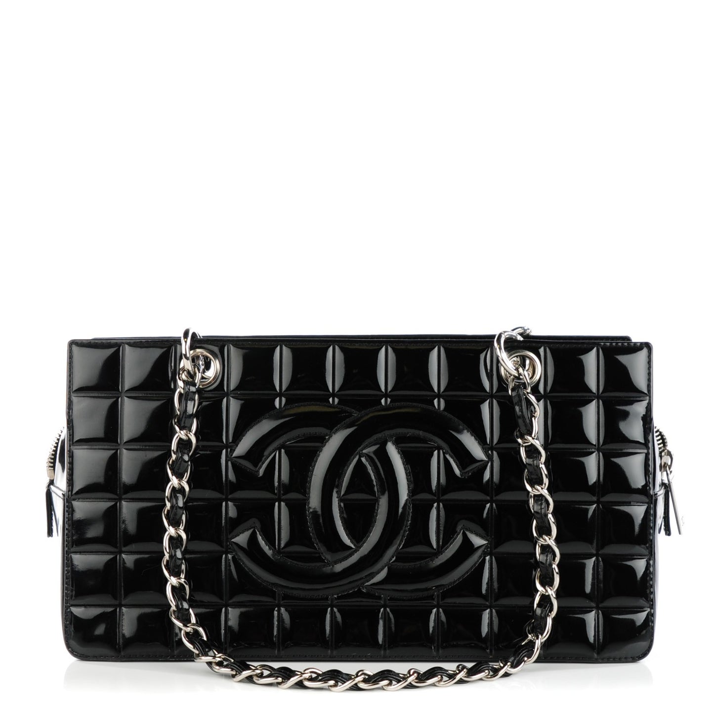 Patent Chocolate Bar Timeless CC Tote Black