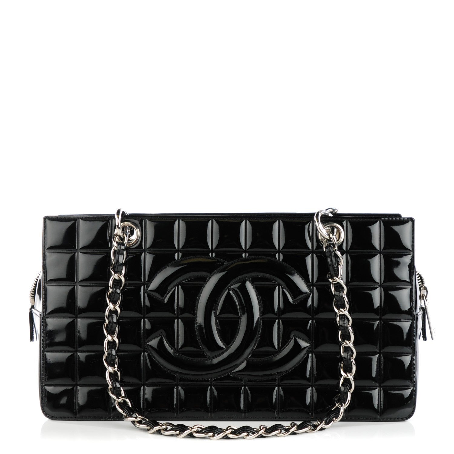 Chanel Patent Chocolate Bar Timeless CC Tote Black 1 of 7