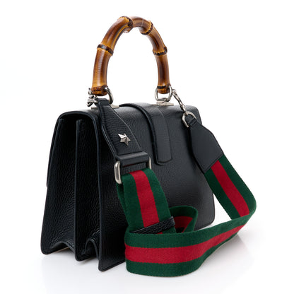 Gucci Dollar Calfskin Crystal Web Medium Dionysus Bamboo Top Handle Bag Black Black Diamond 2 of 11