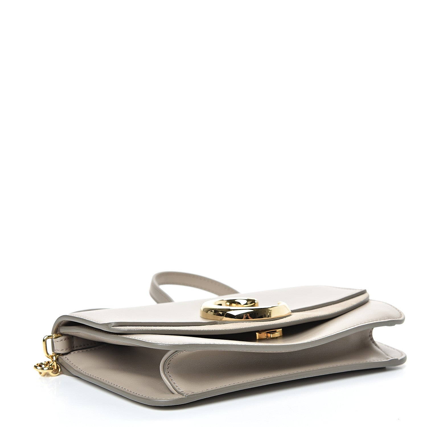 Chloe Calfskin Suede C Clutch With Chain Motty Grey 3 of 13