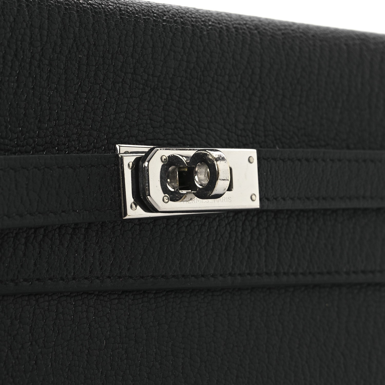 Hermes Chevre Mysore Kelly Longue Wallet Black 10 of 12