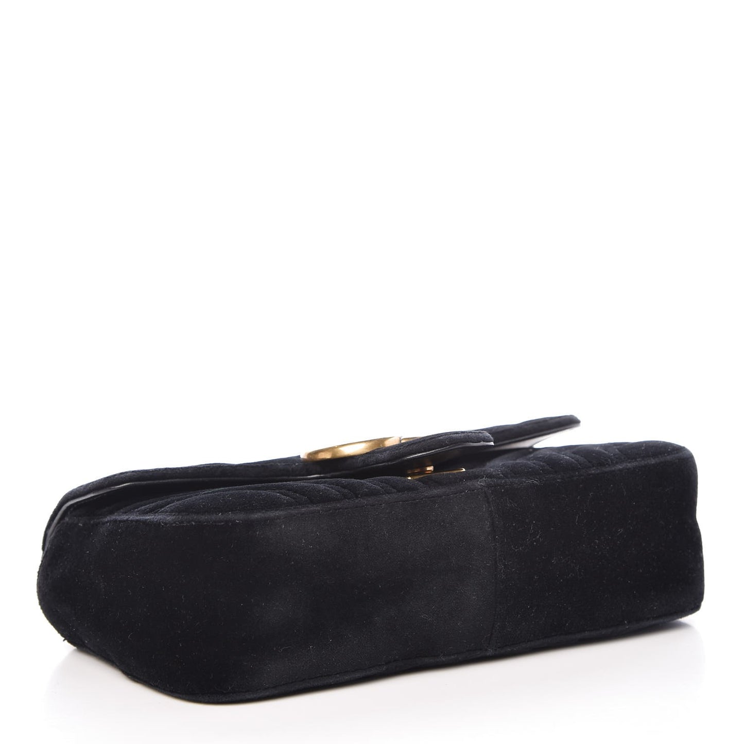 Velvet Matelasse Mini GG Marmont Shoulder Bag Black