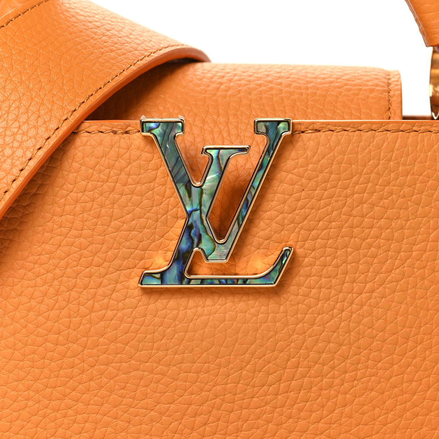 Louis Vuitton Taurillon Mini Capucines Safran Imperial 7 of 9