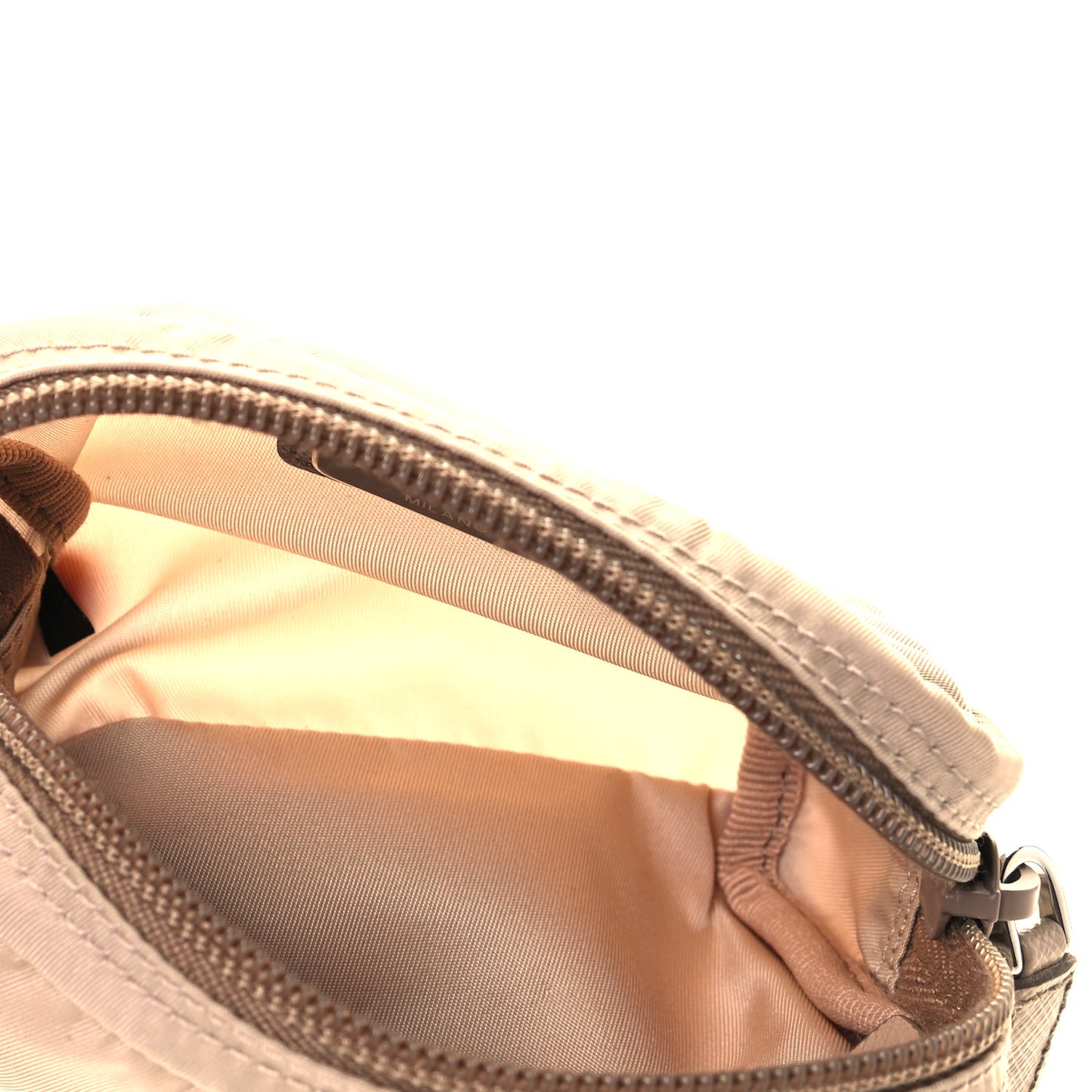 Tessuto Nylon Vela Cosmetic Pouch Cammeo