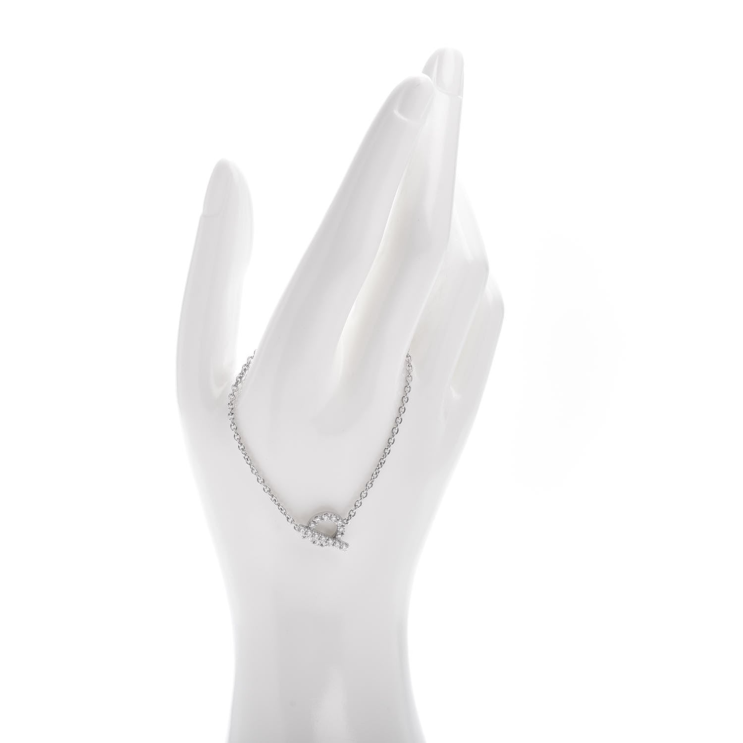 Hermes 18K White Gold Diamond Finesse Bracelet ST 2 of 5