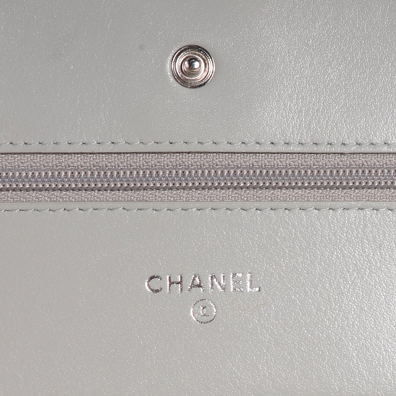Chanel Patent Quilted Brilliant Wallet On Chain WOC Silver 6 of 9