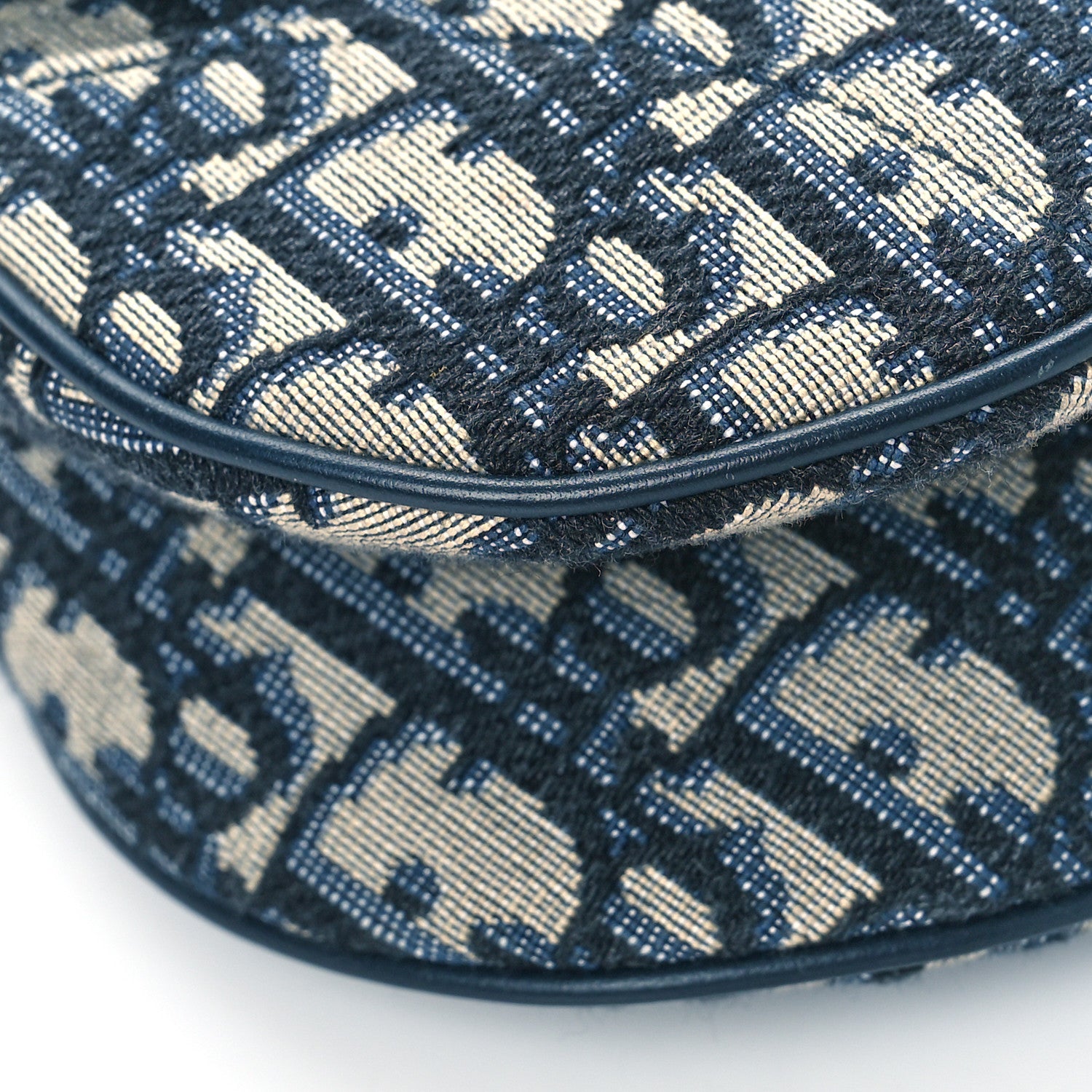 Christian Dior Oblique Mini Saddle Bag Blue 8 of 9