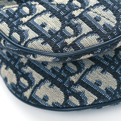Christian Dior Oblique Mini Saddle Bag Blue 8 of 9