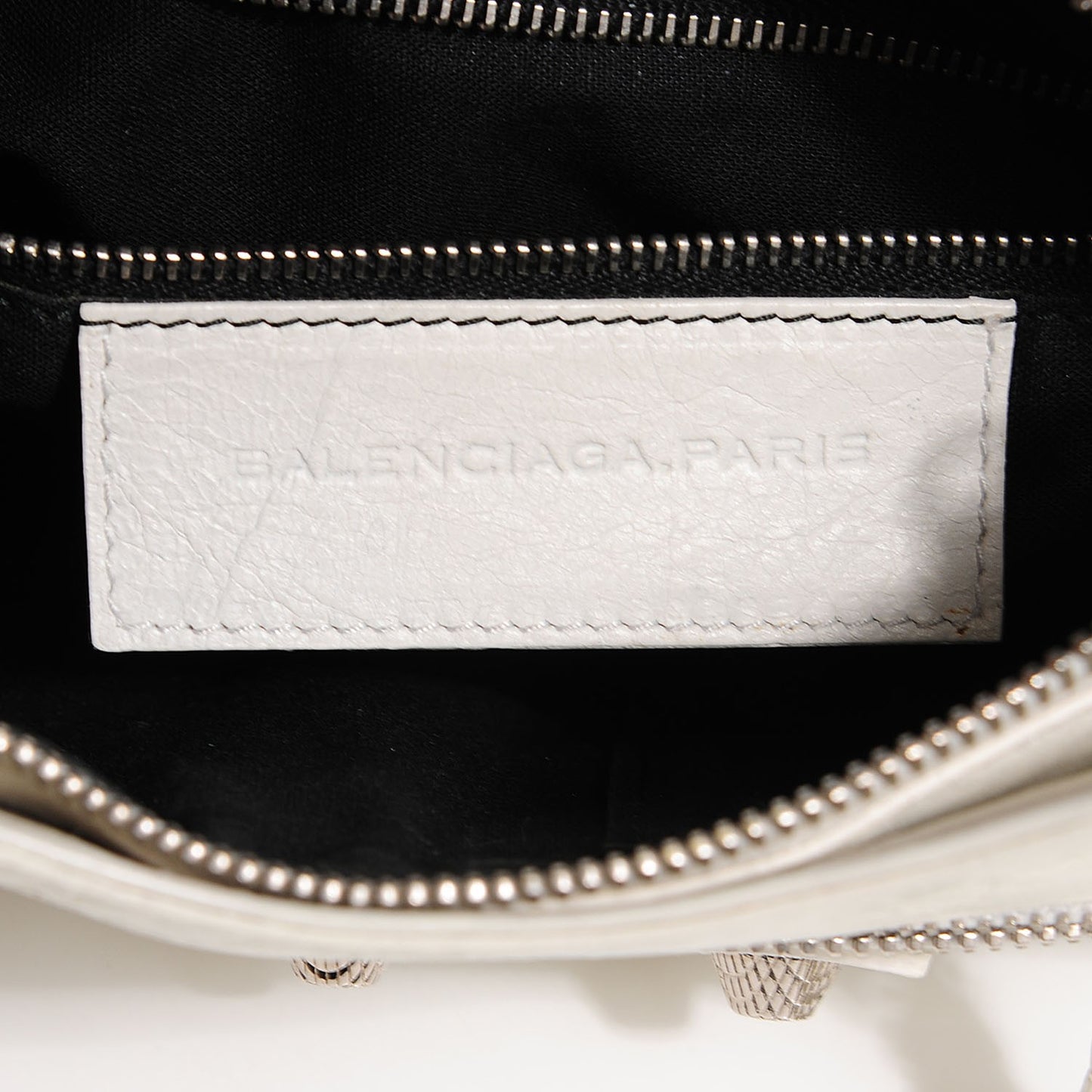 Agneau Giant 12 Silver Hardware Hip White